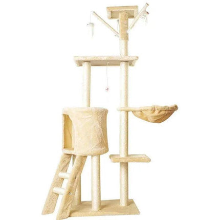 Cat Tree Scratching Post Gym House Condo Scratcher Furniture Tower - Brown.