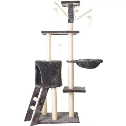 Cat Tree Scratching Post Gym House Condo Scratcher Furniture Tower - Brown.