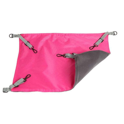 Waterproof Cat Hammock Hanging Bed Double Layer Dual Side Sleep Cage Swing Chair - Pink.