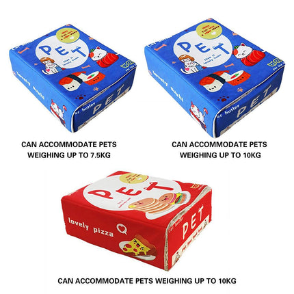 Rectangular Cookie Box Pet Bed for Cats Dogs Cat Bed Kitten Puppy Soft Pet House - Red M.