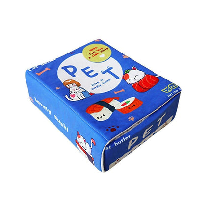 Rectangular Cookie Box Pet Bed for Cats Dogs Cat Bed Kitten Puppy Soft Pet House - Red M.