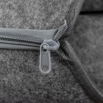 Felt Cat Tunnel Bed Donut Cave Nest for Kittens and Small Pets 50x30cm - Dark Grey.