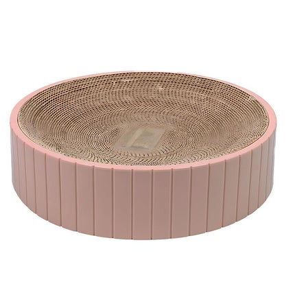 2In1 Cat Scratching Board Round Cat Scratcher Pad Lounge Bed Bowl Pet Sofa House - Blue.