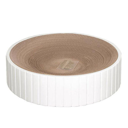 2In1 Cat Scratching Board Round Cat Scratcher Pad Lounge Bed Bowl Pet Sofa House - Blue.