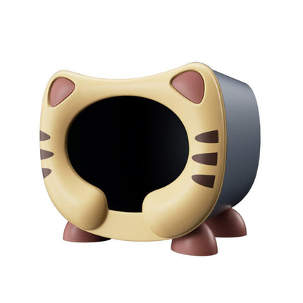 Semi Closed Cat Nest Soft Cozy Pet Bed for Cats Small Animals Indoor Sleeping - Blue.
