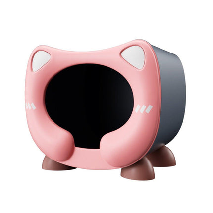 Semi Closed Cat Nest Soft Cozy Pet Bed for Cats Small Animals Indoor Sleeping - Blue.