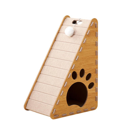 Triangle Cat Scratch Board Felt Claw Pad Vertical Nest Durable All Season Use.