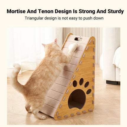 Triangle Cat Scratch Board Felt Claw Pad Vertical Nest Durable All Season Use.