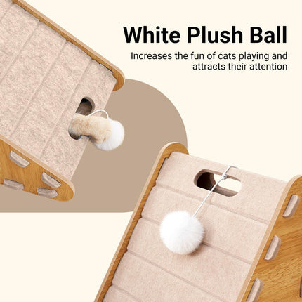 Triangle Cat Scratch Board Felt Claw Pad Vertical Nest Durable All Season Use.