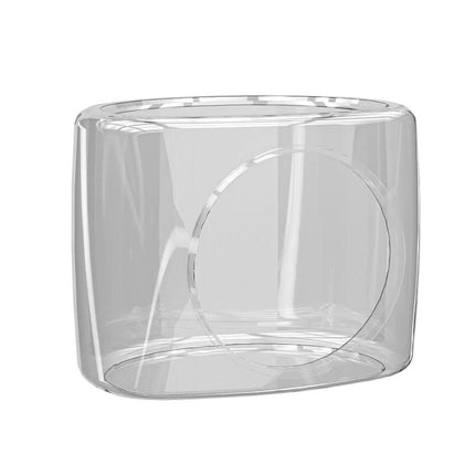 Transparent Capsule Cat Litter Box Semi Enclosed Cat House for Indoor Use.
