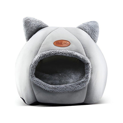 Cat Bed Winter Warm Enclosed Pet House Cozy Indoor Sleeping Nest for Cold Weather - XL.