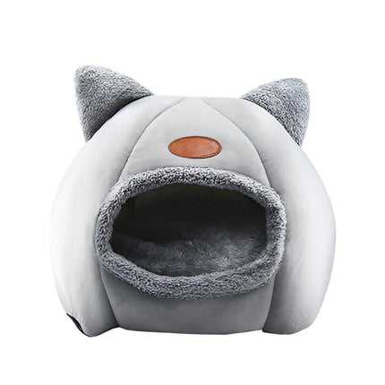 Cat Bed Winter Warm Enclosed Pet House Cozy Indoor Sleeping Nest for Cold Weather - XL.