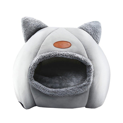 Cat Bed Winter Warm Enclosed Pet House Cozy Indoor Sleeping Nest for Cold Weather - XL.