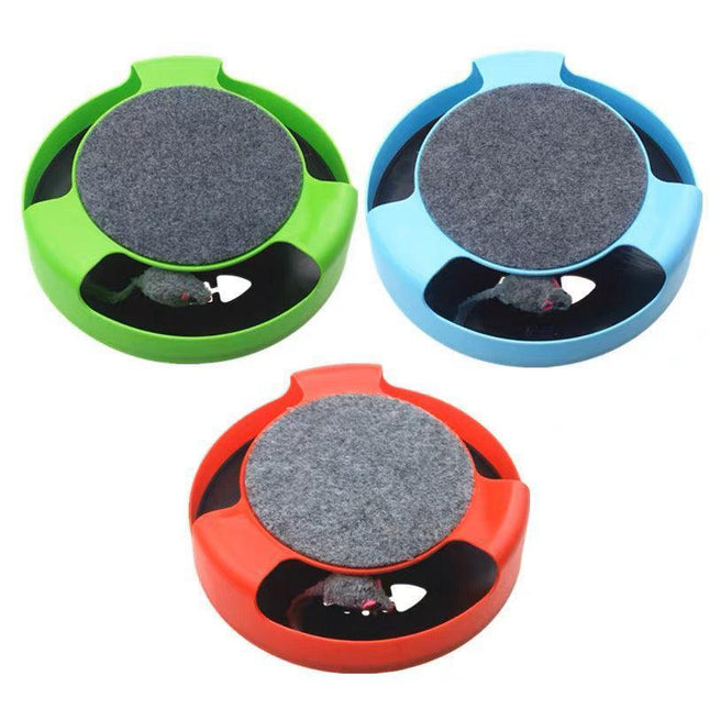 Motion Kitten Cat Toy Catch The Mouse Chase Interactive Cat Training Scratchpad - Red.
