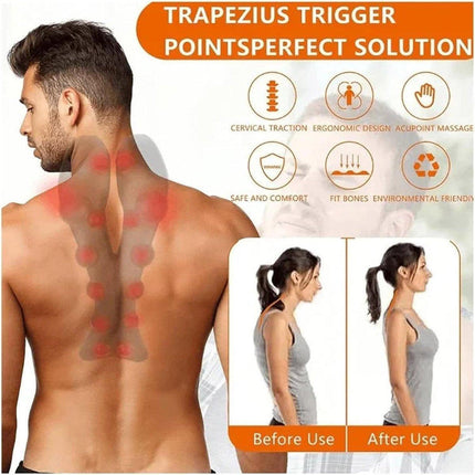 Orthopedic Lumbar Pillow Acupressure Massage Cushion for Back Neck Pain Relief.