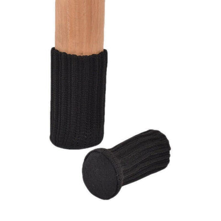 24Pcs Knitted Table Chair Leg Socks Sleeve Floor Protector Furniture Feet Covers - Brown.