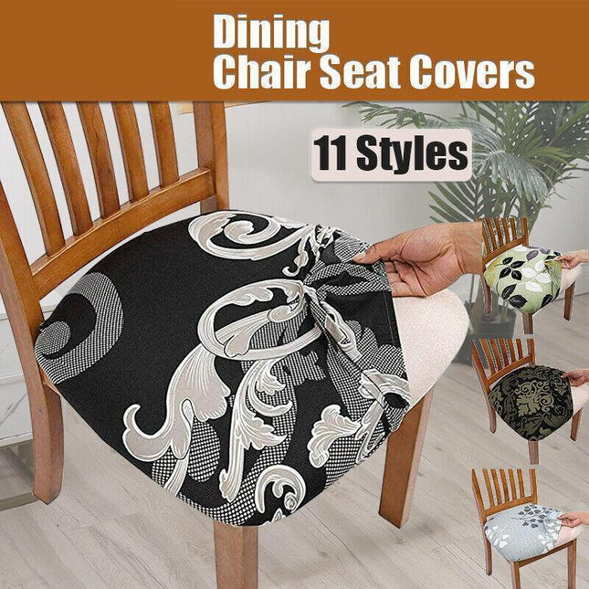 Stretch Dining Chair Seat Covers Removable Seat Cushion Slipcovers Protector - I.