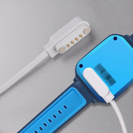 Universal Smart Watch Bracelet Charging Cable 4-Pin 2.54 Snap-on Charger Cords - White.