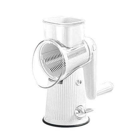 Multifunctional Vegetable Cutter Drum Slicer Kitchen Hand Cranked Grater Tool - Green.
