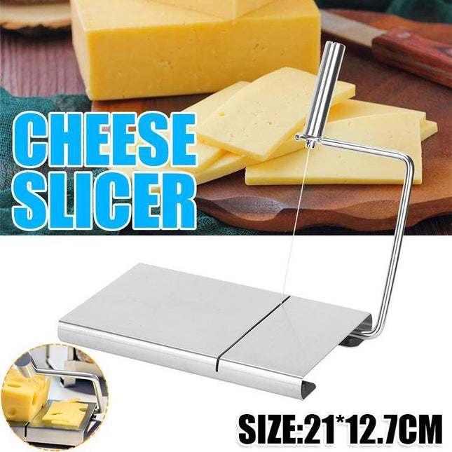 Stainless Steel Cheese Slicer Wire Cutter with Non Slip Base for Butter and Cake.