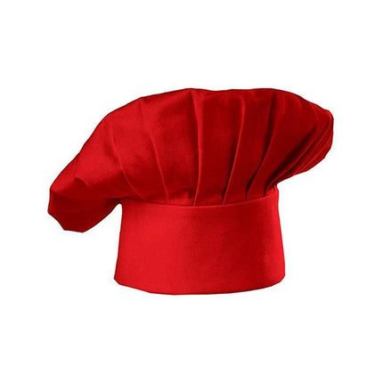 Adjustable Chef Cap with Elastic Band for Kitchen Cooking Baking Catering Use - White.