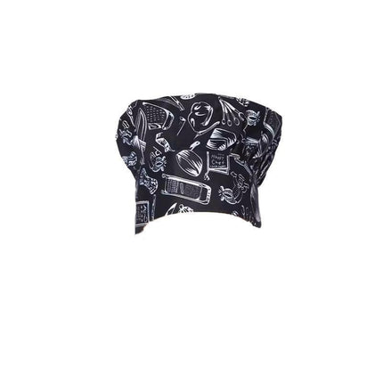 Adjustable Chef Cap with Elastic Band for Kitchen Cooking Baking Catering Use - White.