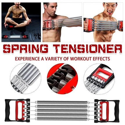 Mens Chest Expander Resistance Bands Pedal Puller Home Gym Workout Equipment.