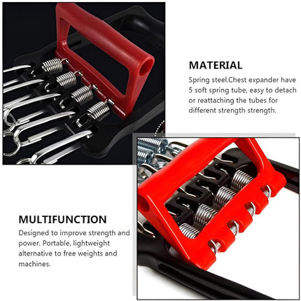 Mens Chest Expander Resistance Bands Pedal Puller Home Gym Workout Equipment.