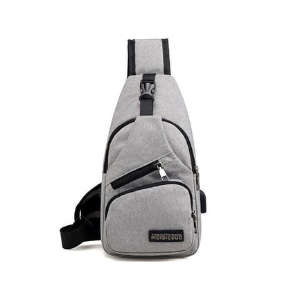 Durable Mens Chest Bag Shoulder Backpack Man Sling Cross Body Satchel Travel Bag - Blue.