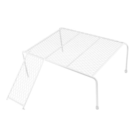 Metal Iron Chicken Feeding Ladder Grid Shelving Landscaping Platform Supplies - White-S.