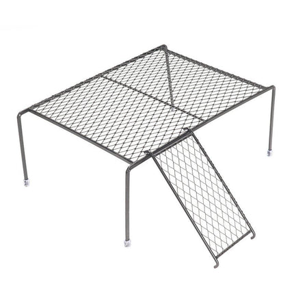 Metal Iron Chicken Feeding Ladder Grid Shelving Landscaping Platform Supplies - White-S.