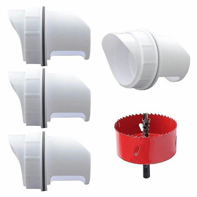 Poultry DIY Port PVC Gravity Fed Chicken Feeder for Hen Coop Farm Bucket Kit - 1 PC Hole Saw.