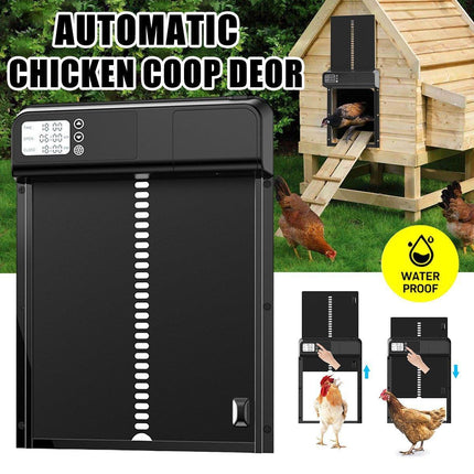 Automatic Induction Electric Stainless Steel Coop Door Intelligent Timer Control.