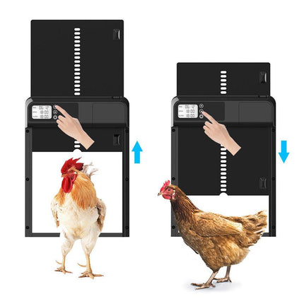 Automatic Induction Electric Stainless Steel Coop Door Intelligent Timer Control.