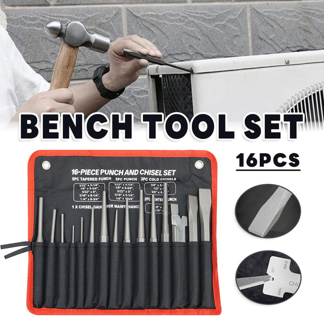 16pcs Maintenance Tool Set Fitter Tool Combination for Home Garage DIY Repair.