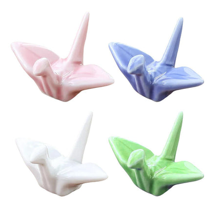 4pcs Ceramic Chopsticks Stand Set Decorative Ornaments for Home and Kitchen.