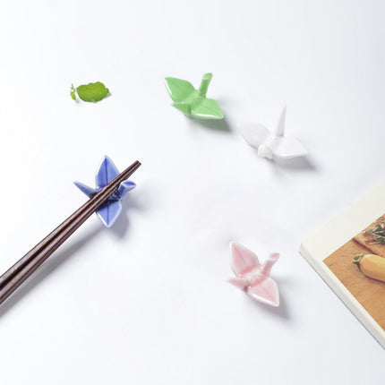 4pcs Ceramic Chopsticks Stand Set Decorative Ornaments for Home and Kitchen.