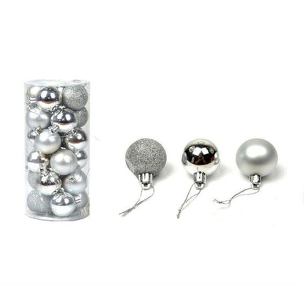 24Pcs/Pack Christmas Tree Xmas Balls Decorations Baubles Party Wedding Ornament - Fruit Green.