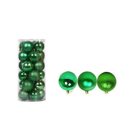 24Pcs/Pack Christmas Tree Xmas Balls Decorations Baubles Party Wedding Ornament - Fruit Green.
