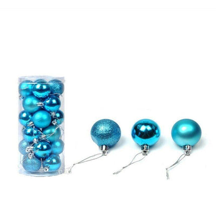 24Pcs/Pack Christmas Tree Xmas Balls Decorations Baubles Party Wedding Ornament - Fruit Green.