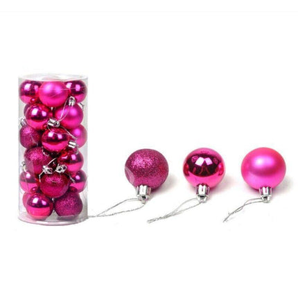 24Pcs/Pack Christmas Tree Xmas Balls Decorations Baubles Party Wedding Ornament - Fruit Green.