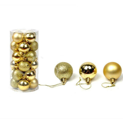 24Pcs/Pack Christmas Tree Xmas Balls Decorations Baubles Party Wedding Ornament - Fruit Green.