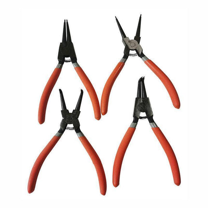 4 Pcs 7inch Circlip Plier Snap Ring Pliers Heavy Duty External Internal With Pouch.