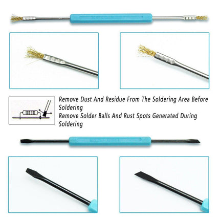 6pcs Soldering Iron Repair Kit Welding Fluxing Tools for Electronics Maintenance.