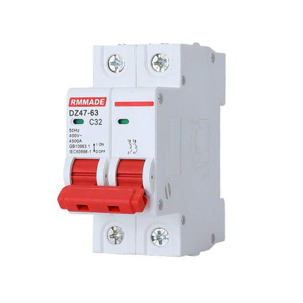 AC Circuit Breaker Solar 220-380V 2Pole Double MCB Mini 10-63 Amp - 16A.