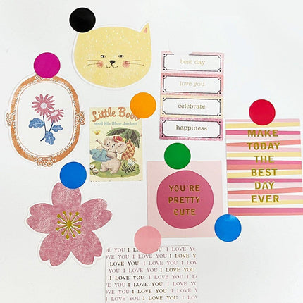 8 Rolls Colored Polka Dot Labels Round Seal Stickers Marking Round Sticker Set - White.