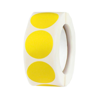8 Rolls Colored Polka Dot Labels Round Seal Stickers Marking Round Sticker Set - White.