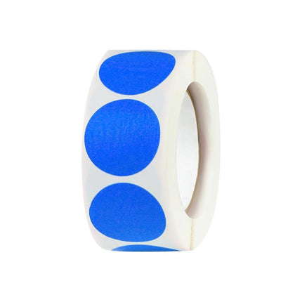 8 Rolls Colored Polka Dot Labels Round Seal Stickers Marking Round Sticker Set - White.