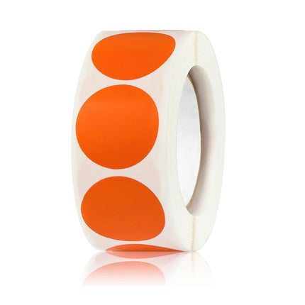 8 Rolls Colored Polka Dot Labels Round Seal Stickers Marking Round Sticker Set - White.
