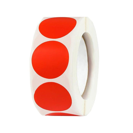 8 Rolls Colored Polka Dot Labels Round Seal Stickers Marking Round Sticker Set - White.